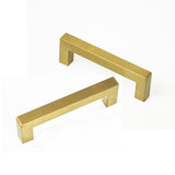 NNEDSZ 15x Brushed Brass Drawer Pulls Kitchen Cabinet Handles - Gold Finish 96mm