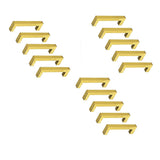 NNEDSZ 15x Brushed Brass Drawer Pulls Kitchen Cabinet Handles - Gold Finish 96mm