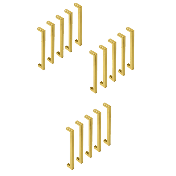 NNEDSZ 15 x Brushed Brass Drawer Pulls Kitchen Cabinet Handles - Gold Finish 192mm