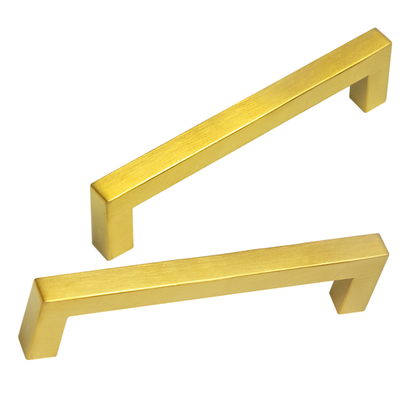 NNEDSZ 15x Brushed Brass Drawer Pulls Kitchen Cabinet Handles - Gold Finish 128mm