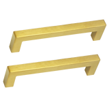 NNEDSZ 15x Brushed Brass Drawer Pulls Kitchen Cabinet Handles - Gold Finish 128mm