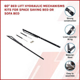 NNEDSZ 60" Bed Lift Hydraulic Mechanisms Kits For Space Saving Bed or Sofa Bed