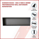 NNEDSZ Shower Niche - 350 x 1000 x 92mm Prefabricated Wall Bathroom Renovation
