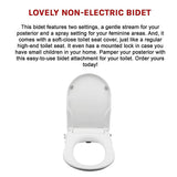 NNEDSZ Non Electric Bidet Toilet Seat W/ Cover Bathroom SpWater Wash