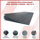 NNEDSZ Tile Backer Insulation Board 6MM: 1200mm x 600mm - Box of 6