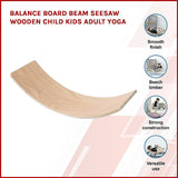NNEDSZ Balance Board Beam Seesaw Wooden Child Kids Adult Yoga