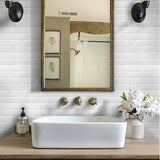 NNEDSZ Tiles 3D Peel and Stick Wall Tile Subway White (30 x 30cm x 10 sheets)