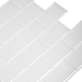 NNEDSZ Tiles 3D Peel and Stick Wall Tile Subway White (30 x 30cm x 10 sheets)