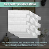 NNEDSZ Tiles 3D Peel and Stick Wall Tile Subway White (30 x 30cm x 10 sheets)