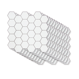 NNEDSZ Tiles 3D Peel and Stick Wall Tile Hexagon White (30cm x 30cm x 10 sheets)
