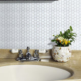 NNEDSZ Tiles 3D Peel and Stick Wall Tile Hexagon White (30cm x 30cm x 10 sheets)
