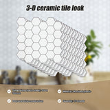 NNEDSZ Tiles 3D Peel and Stick Wall Tile Hexagon White (30cm x 30cm x 10 sheets)
