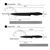 NNEDSZ Kitchen 17 Pc Knife Set w/ Block & Sharpener Chef Bread Steak Knives