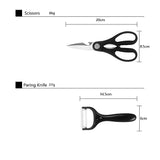 NNEDSZ Kitchen 17 Pc Knife Set w/ Block & Sharpener Chef Bread Steak Knives