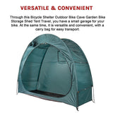NNEDSZ Bicycle Shelter Outdoor Bike Cave Garden Bike Storage Shed Tent Travel