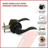 NNEDSZ Door Handle Set Lever Passage Function Black