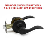 NNEDSZ Door Handle Set Lever Passage Function Black