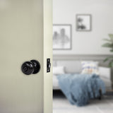 NNEDSZ Door Handle Set Privacy Function Round Black