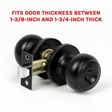 NNEDSZ Door Handle Set Privacy Function Round Black