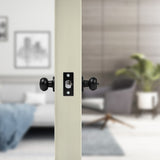 NNEDSZ Door Handle Set Key Lock Function Round Black