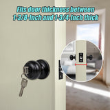 NNEDSZ Door Handle Set Key Lock Function Round Black