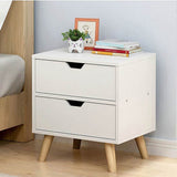 NNEDSZ Bedside Tables Drawers Side Table Nightstand White Storage Cabinet Wood