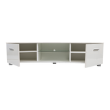 NNEDSZ TV Cabinet Entertainment Unit Stand High Gloss Storage Shelf 140cm White