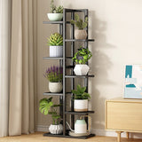 NNEDSZ 6 Tiers Vertical Bamboo Plant Stand Staged Flower Shelf Rack Outdoor Garden