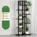 NNEDSZ 6 Tiers Vertical Bamboo Plant Stand Staged Flower Shelf Rack Outdoor Garden
