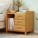 NNEDSZ Bamboo Bedside Table Nightstand Storage Bedroom Sofa Side Stand