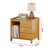 NNEDSZ Bamboo Bedside Table Nightstand Storage Bedroom Sofa Side Stand