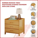 NNEDSZ Bamboo Bedside Table Nightstand Storage Bedroom Sofa Side Stand