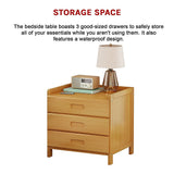 NNEDSZ Bamboo Bedside Table Nightstand Storage Bedroom Sofa Side Stand