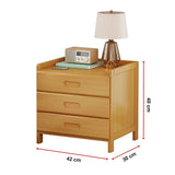 NNEDSZ Bamboo Bedside Table Nightstand Storage Bedroom Sofa Side Stand