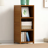 NNEDSZ Bamboo Adjustable Shelf Bookcase Display Storage Rack Stand Livingroom Bedroom