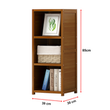NNEDSZ Bamboo Adjustable Shelf Bookcase Display Storage Rack Stand Livingroom Bedroom