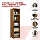 NNEDSZ Bamboo Shelf Bookcase Display Storage Rack Stand Livingroom Bedroom
