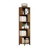 NNEDSZ 5-Shelf Corner Bookcase Industrial Bookshelf Display Storage Stand