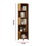 NNEDSZ 5-Shelf Corner Bookcase Industrial Bookshelf Display Storage Stand