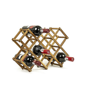 NNEDSZ Wooden Wine Rack Freestanding 10 Bottles Countertop Storage