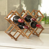 NNEDSZ Wooden Wine Rack Freestanding 10 Bottles Countertop Storage