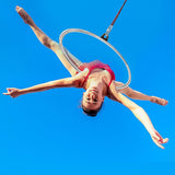 NNEDSZ Aerial Yoga Hoop 90CM Lyra Hoop Circus Single Point Aerial Ring Set