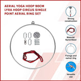 NNEDSZ Aerial Yoga Hoop 90CM Lyra Hoop Circus Single Point Aerial Ring Set
