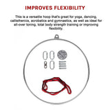 NNEDSZ Aerial Yoga Hoop 90CM Lyra Hoop Circus Single Point Aerial Ring Set