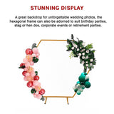 NNEDSZ 2M Wedding Hex Arch Backdrop Flower Display Stand Frame Background