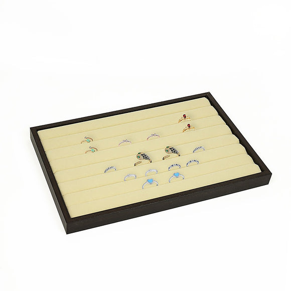 NNEDSZ 7 Slot Velvet Ring Earring TStorage Jewellery Display Display Stackable