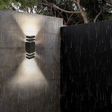 NNEDSZ Modern 12" LED Up Down Wall Light dual Lamp Fixtures Outdoor Dusk to Dawn Sensor