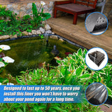 NNEDSZ Fish Pond Liner 3 x 4.6m x 0.5mm Garden Pool Membrane Reinforced