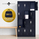 NNEDSZ 12-Door Locker for Office Gym Shed School Home Storage - Standard Lock with Keys