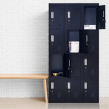 NNEDSZ 12-Door Locker for Office Gym Shed School Home Storage - Standard Lock with Keys